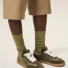 Adidași din piele de vacă verde