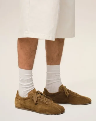 Adidași moi din piele de vacă maro