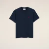 Albastru Bumbac Tricou Red Ami de Coeur Albastru Bumbac Tricou Red Ami de Coeur