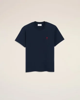 Albastru Bumbac Tricou Red Ami de Coeur