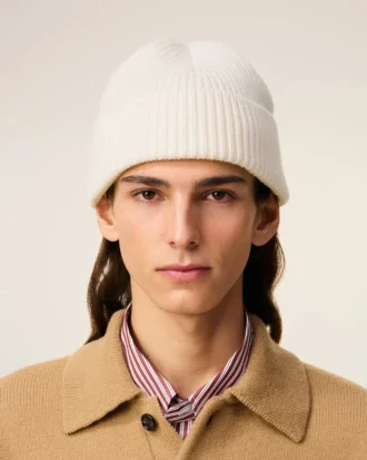 Ami de Coeur Beanie din lână albă