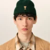 Ami de Coeur Beanie din lână verde