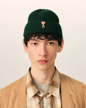 Ami de Coeur Beanie din lână verde