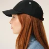 Ami de Coeur Cap din bumbac negru cu broderie