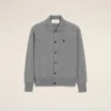 Ami de Coeur Cardigan cu guler de cămașă din lână gri Ami de Coeur Cardigan cu guler de cămașă din lână gri