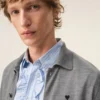 Ami de Coeur Cardigan cu guler de cămașă din lână gri Ami de Coeur Cardigan cu guler de cămașă din lână gri
