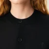 Ami de Coeur Cardigan cu guler rotund din lână neagră