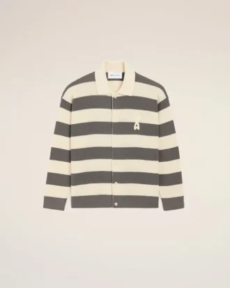 Ami de Coeur Cardigan din bumbac alb și maro