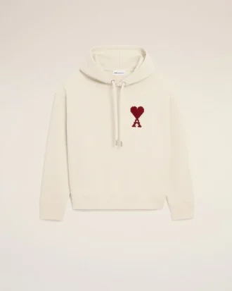 Ami de Coeur Hoodie din bumbac alb
