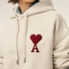Ami de Coeur Hoodie din bumbac alb