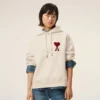 Ami de Coeur Hoodie din bumbac alb