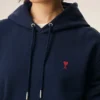 Ami de Coeur Hoodie din bumbac albastru și roșu Ami de Coeur Hoodie din bumbac albastru și roșu