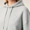 Ami de Coeur Hoodie din bumbac gri cu imprimeu în relief Ami de Coeur Hoodie din bumbac gri cu imprimeu în relief