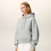 Ami de Coeur Hoodie din bumbac gri cu imprimeu în relief Ami de Coeur Hoodie din bumbac gri cu imprimeu în relief