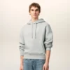 Ami de Coeur Hoodie din bumbac gri cu imprimeu în relief Ami de Coeur Hoodie din bumbac gri cu imprimeu în relief