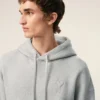Ami de Coeur Hoodie din bumbac gri cu imprimeu în relief Ami de Coeur Hoodie din bumbac gri cu imprimeu în relief