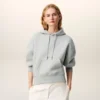 Ami de Coeur Hoodie din bumbac gri cu imprimeu în relief Ami de Coeur Hoodie din bumbac gri cu imprimeu în relief