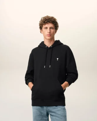 Ami de Coeur Hoodie din bumbac negru