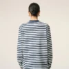 Ami de Coeur T-Shirt din bumbac albastru, cu mâneci lungi Ami de Coeur T-Shirt din bumbac albastru, cu mâneci lungi