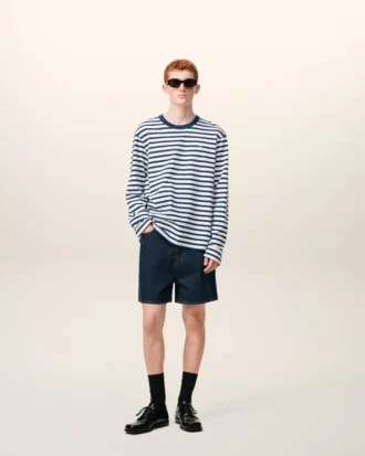 Ami de Coeur T-Shirt din bumbac albastru, cu mâneci lungi
