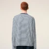 Ami de Coeur T-Shirt din bumbac albastru, cu mâneci lungi Ami de Coeur T-Shirt din bumbac albastru, cu mâneci lungi