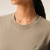 Ami de Coeur T-Shirt din bumbac bej cu relief Ami de Coeur T-Shirt din bumbac bej cu relief