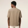 Ami de Coeur T-Shirt din bumbac bej cu relief Ami de Coeur T-Shirt din bumbac bej cu relief