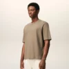 Ami de Coeur T-Shirt din bumbac bej cu relief Ami de Coeur T-Shirt din bumbac bej cu relief