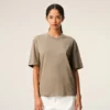 Ami de Coeur T-Shirt din bumbac bej cu relief Ami de Coeur T-Shirt din bumbac bej cu relief