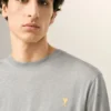 Ami de Coeur T-Shirt din bumbac gri cu efect de mâneci duble Ami de Coeur T-Shirt din bumbac gri cu efect de mâneci duble