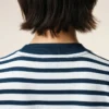 Ami de Coeur T-Shirt mariniere din bumbac albastru, croială dreaptă Ami de Coeur T-Shirt mariniere din bumbac albastru, croială dreaptă