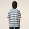 Ami de Coeur T-Shirt mariniere din bumbac albastru, croială dreaptă Ami de Coeur T-Shirt mariniere din bumbac albastru, croială dreaptă