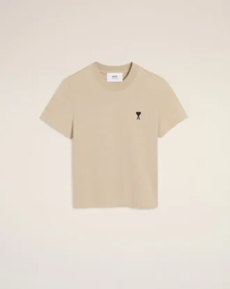 Ami de Coeur T-Shirt scurt din bumbac, bej