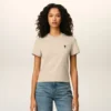 Ami de Coeur T-Shirt scurt din bumbac, bej