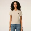 Ami de Coeur T-Shirt scurt din bumbac, bej