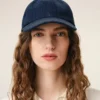 Șapcă Ami Paris cu patch lateral din denim albastru