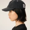 Șapcă Ami Paris din denim negru cu patch lateral