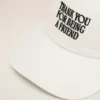 Șapcă din bumbac alb cu broderie „Thank You for Being a Friend” Șapcă din bumbac alb cu broderie „Thank You for Being a Friend”