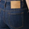 Blugi albastri din bumbac cu croială bootcut