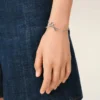 Brățară cu lanț Ami de Coeur din alamă argintată Brățară cu lanț Ami de Coeur din alamă argintată