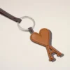 Breloc Ami de Coeur din piele maro