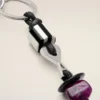 Breloc Ami de Coeur din piele neagră și metal Breloc Ami de Coeur din piele neagră și metal