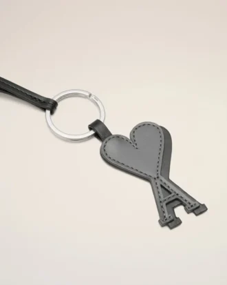 Breloc din piele neagră Ami de Coeur