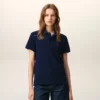 Bumbac albastru Tricou polo Ami de Coeur roșu