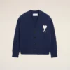 Cardigan albastru din lână Ami de Coeur Cardigan albastru din lână Ami de Coeur