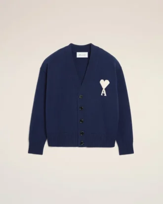Cardigan albastru din lână Ami de Coeur Cardigan albastru din lână Ami de Coeur