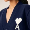 Cardigan albastru din lână Ami de Coeur Cardigan albastru din lână Ami de Coeur