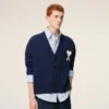 Cardigan albastru din lână Ami de Coeur Cardigan albastru din lână Ami de Coeur