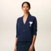 Cardigan albastru din lână Ami de Coeur Cardigan albastru din lână Ami de Coeur