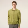 Cardigan Ami de Coeur din lână verde, cu guler de cămașă Cardigan Ami de Coeur din lână verde, cu guler de cămașă